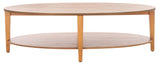SAFAVIEH Couture Collection Leonardi Natural Brown Oval Coffee Table