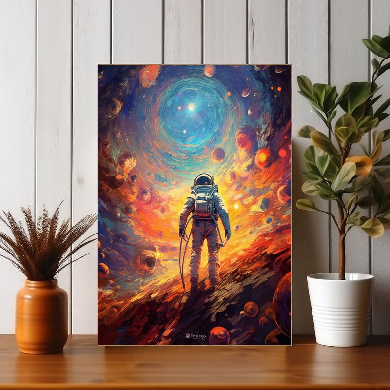 Reofrey Paint by Numbers Kit for Adults Universe- 40x50cm Canvas,Astronaut Paint by Number - Acrylic Paint Set - Relaxing DIY Art for Beginners & Experts - Home Wall Decoration Reofrey