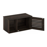 Furinno Peli Farmhouse Hidden Cat Litter Box with Divider, Ebony Furinno