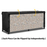 OutdoorLines Outdoor Firewood Rack Cover, Waterproof Wood Rack Covers, Firewood Log Storage Covering for Patio Logs Holder, 8FT Wood Holder Cover, Black, 420D Oxford Fabric (Only Cover, No Rack) OutdoorLines