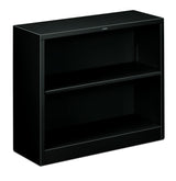 HON HONS30ABCP Metal Bookcase with Two, 34-1/2w x 12-5/8d x 29h, Black (S30ABCP), 2-Shelf, 2 Shelves HON