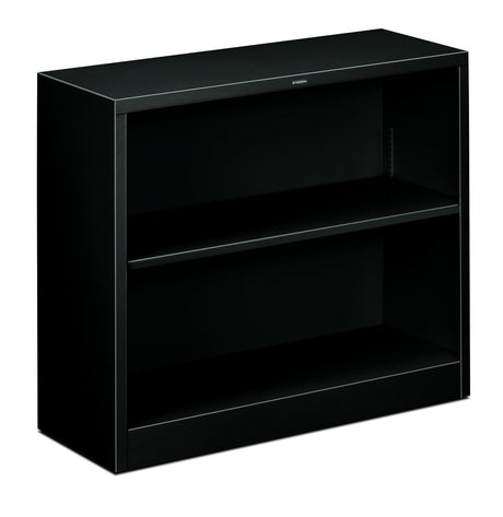 HON HONS30ABCP Metal Bookcase with Two, 34-1/2w x 12-5/8d x 29h, Black (S30ABCP), 2-Shelf, 2 Shelves HON