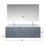 Bell+Modern Sonoma 60 in. W x 22 in. D Dark Grey Double Bath Vanity and Carrara Marble Top Bell+Modern