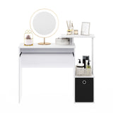 Furinno Econ Multipurpose Home Office Computer Writing Desk, White/Black Furinno