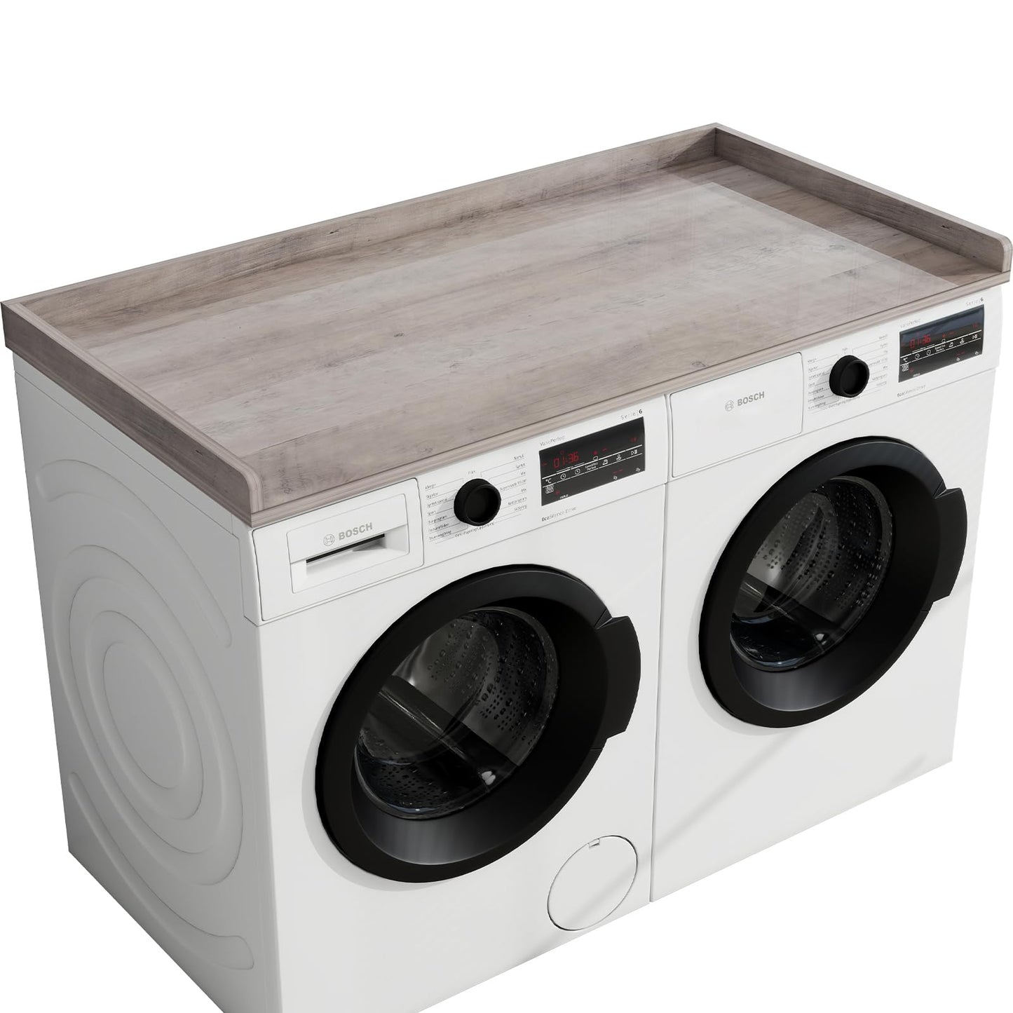 vomavex Washer Dryer Countertop, 54" Width * 27.4” Depth Washer and Dryer Covers for The Top for Laundry Room Organization, Washer and Dryer Countertop Shelves, Greige