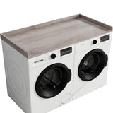 vomavex Washer Dryer Countertop, 54" Width * 27.4” Depth Washer and Dryer Covers for The Top for Laundry Room Organization, Washer and Dryer Countertop Shelves, Greige vomavex