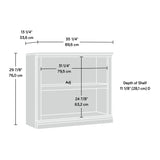 Sauder Miscellaneous Storage 2-Shelf Bookcase/ book shelf, Estate Black finish Sauder