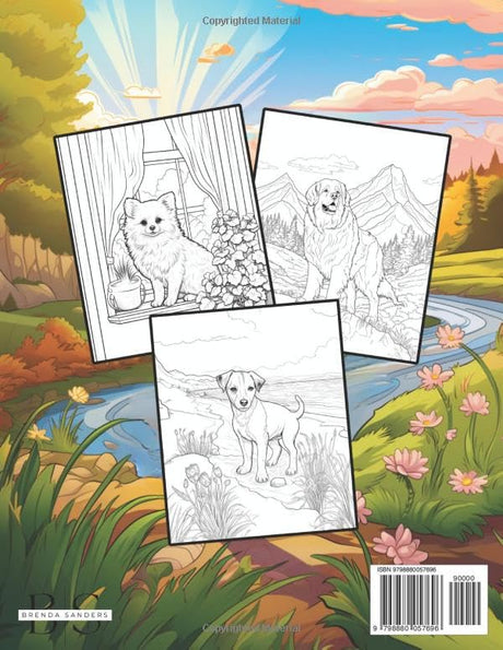 Adorable Dog Coloring Book for Kids: 50 Cute Canine Designs for Relaxation, Fun & Learning - Perfect for Animal Loving Children & Families WoodArtSupply