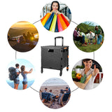 FELICON SELORSS Foldable Utility Cart Folding Portable Rolling Crate Handcart with Heavy Duty Telescoping Handle Collapsible 4 Rotate Wheels for Travel Shopping Move Luggage Office Use(Black+Black) FELICON