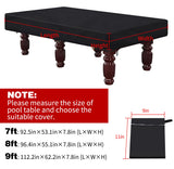 7/8/9 Foot Billiard Pool Table Cover, Pool Table Cover, Waterproof&Tearproof Cover for Pool Table with Storage Bag, Indoor Outdoor All Season Sun Rain Snow Dust Protection Snooker Table Covers (7ft) RUBY.Q