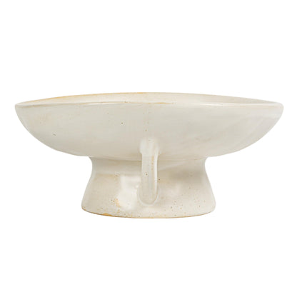 Creative Co-Op Stoneware Bowl w Reactive Glaze, White