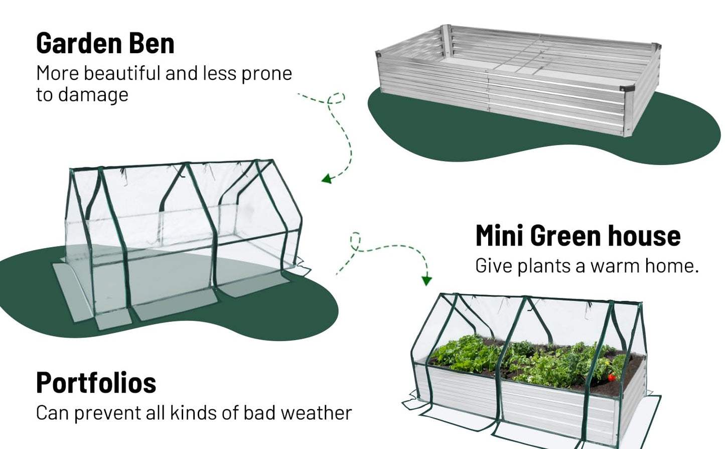 DIIYIV 6x3x1 Raised Garden Bed with Cover-Outdoor Galvanized Planter Box, Bottomless Flower Bed with Clear Cover, Raised Garden Bed Kit with Dual 2-Tier Roll-Up Windows, Easy Venting & Watering