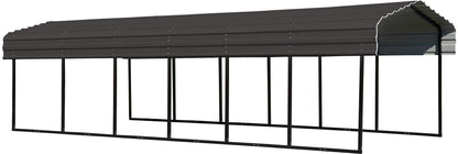 Arrow CPHC102907 Heavy Duty Galvanized Steel Metal Multi-Use Shelter, Shade, Carport, 10' x 29' x 7' - WoodArtSupply