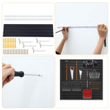 Landical PVC Slat Wall Panels 4 x 8 ft, 8 Panels, Organizer Storage System Slatwall for Wall Tool Organization Peg Board Storage Rack, Black Landical