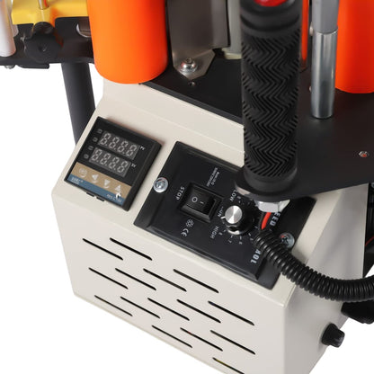 Florchest Woodworking Edge Bander Double Side Glue Woodworking Edge Banding Machine Wood/PVC Edgebander Machine Adjustable Temperature 765W 110V,120℃-180℃ Temperature Control - WoodArtSupply