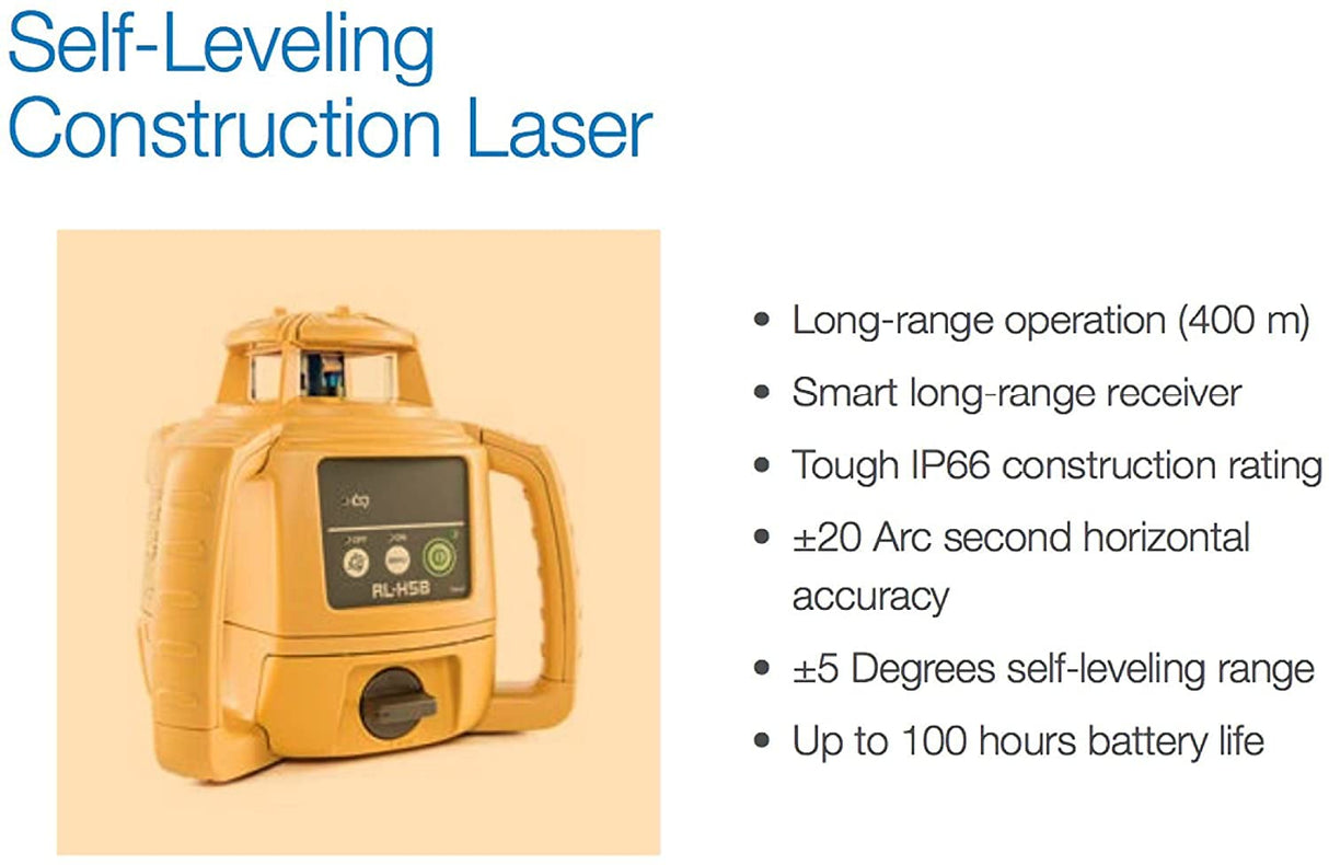 Topcon RL-H5B Leveling Horizontal Rotary Laser w/Bonus Field Book,400m Laser TOPCON