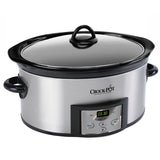 Crock-Pot 6-Quart Countdown Programmable Oval Slow Cooker with Dipper, Stainless Steel, SCCPVC605-S Crock-Pot
