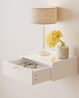 AEPOALUA Floating Nightstand,Wall Mounted Night Stand with Drawer,Small Floating Shelves,Floating Wood Bedside Table for Bedroom、Living Room、Bathroom AEPOALUA