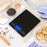 Escali 2210IB ArtiXL Extra-Large Glass Digital LCD Display Kitchen Scale, Measures Liquid and Dry Ingredients, Tare Function, 22lb Capacity, Black Escali