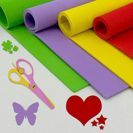 120 Pack EVA Foam Sheets, 8 x 6 Inch, 1mm Thick, Assorted 15 Colors Craft Foam Paper for School Supply and DIY Handcraft Projects biguphate