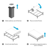 EIUE Queen Size Mattress 10 Inch,Bed-in-a-Box,Hybrid Mattress,Individual Pocket Spring Mattress,Medium Firm Mattresses,Breathable Comfortable for Sleep Supportive and Pressure Relief EIUE