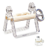 Luxury Paint Tube Squeezer Wringer Tool - Rolling Metal Tube Squeeze Roller for Toothpaste - Metal Toothpaste Tube Squeezer for Artists, Hair Salons, Painters - Daily Living Essential (White) Iensen