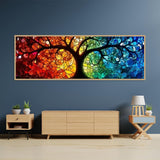 BOHADIY DIY 5D Tree of Life Diamond Painting Kits for Adults Diamond Art Large Size Tree Landscape Full Drill Crystal Rhinestone Embroidery Craft Kits for Home Wall Decor, 35.4X12 Inch BOHADIY
