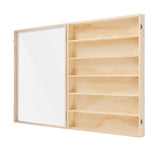 HOLMZCED Wall Wood Display Cabinet with Acrylic Door, 6 Tiers Wall Mounted Collection Display Case Hanging Display Cases for Minifigures Small Stones Models HOLMZCED