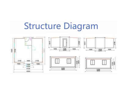 20ft & 20ft Customized Prefabricated Home - Your Space, Your Way Eco-Friendly Modular Home - One or Two Bedrooms