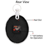 ZENFUN Oval Retro Wall Clock, Rustic Silent Clocks, Elegant Vintage Style, White Antique Design, Battery Operated Non Ticking Wall Clock for Kitchen,Farmhouse, Office(11.2" H x 6.7" W) ZENFUN