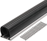 10FT Heavy-Duty U Ring Shape Universal Garage Door Bottom Rubber Seal - Weatherproof Weather Seal Threshold Strip with Pre-drilled Aluminum Track Retainer Base Kit LOOBANI
