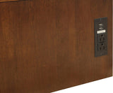 Mega Solutions Emurphybed Paradiseo Murphy Cabinet Chest Bed with Charging Station 8 Inch, Queen (Tobacco) Mega Solutions