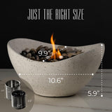 SOLACEA Concrete Tabletop Fire Pit, Portable Indoor Fireplace and Smores Maker, Suitable for Indoor and Outdoor Use Solacea