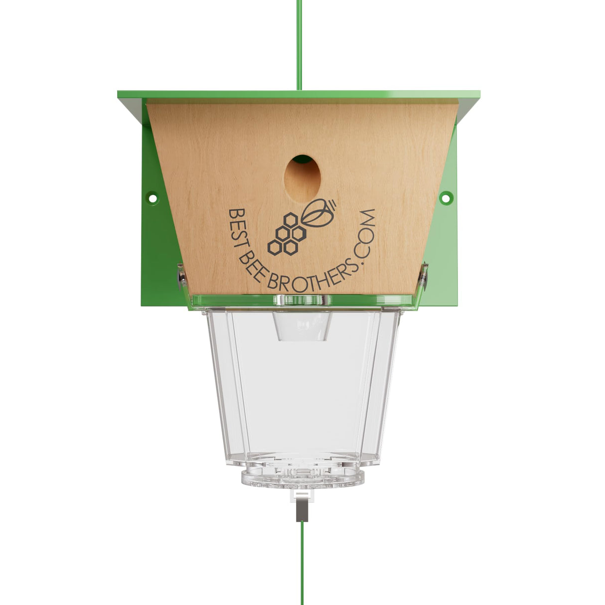 Best Bee Brothers Ultimate Carpenter Bee Trap for Outside with Large, Clear External Bee Vault & Spring-Loaded Door, 5.75" L x 6" W x 4.5" H Best Bee Brothers