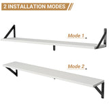 Heimlove Floating Shelves for Wall, 36 Inch Long Wood Floating Bookshelf Set of 3, Wall Mounted Hanging Shelf for Bathroom Bedroom Kitchen, White Heimlove
