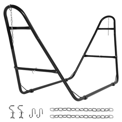 UEAKPIC Duble Heavy Duty Steel Hammock Stand Only, 550 Pound Capacity, Portable, Easy Assembly, Adjustable for Indoor, Yard, Caping, or Outdoor, Patio