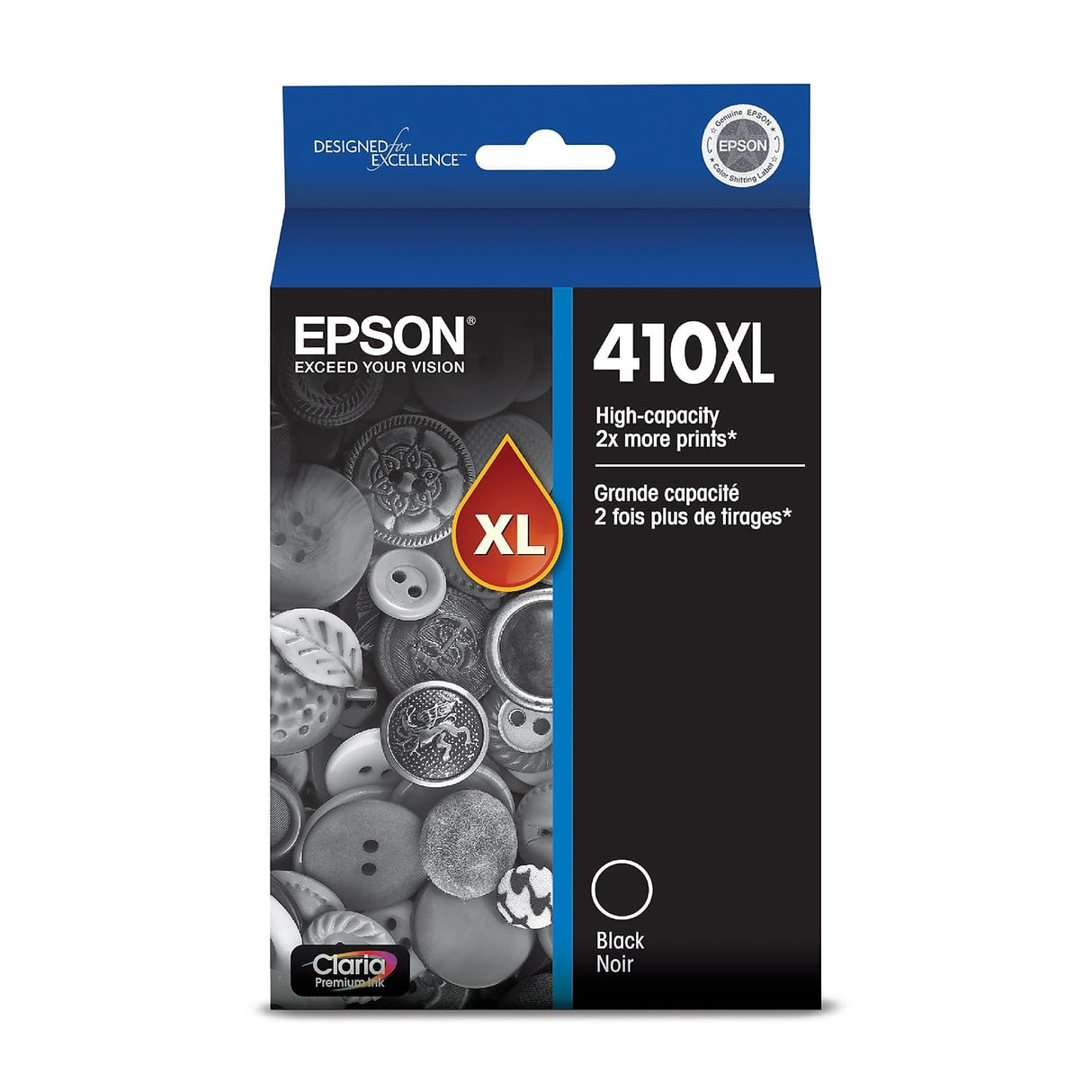 EPSON 410 Claria Premium Ink High Capacity (T410XL020) Works with Expression Premium XP-530, XP-630, XP-640, XP-7100, XP-830 Epson