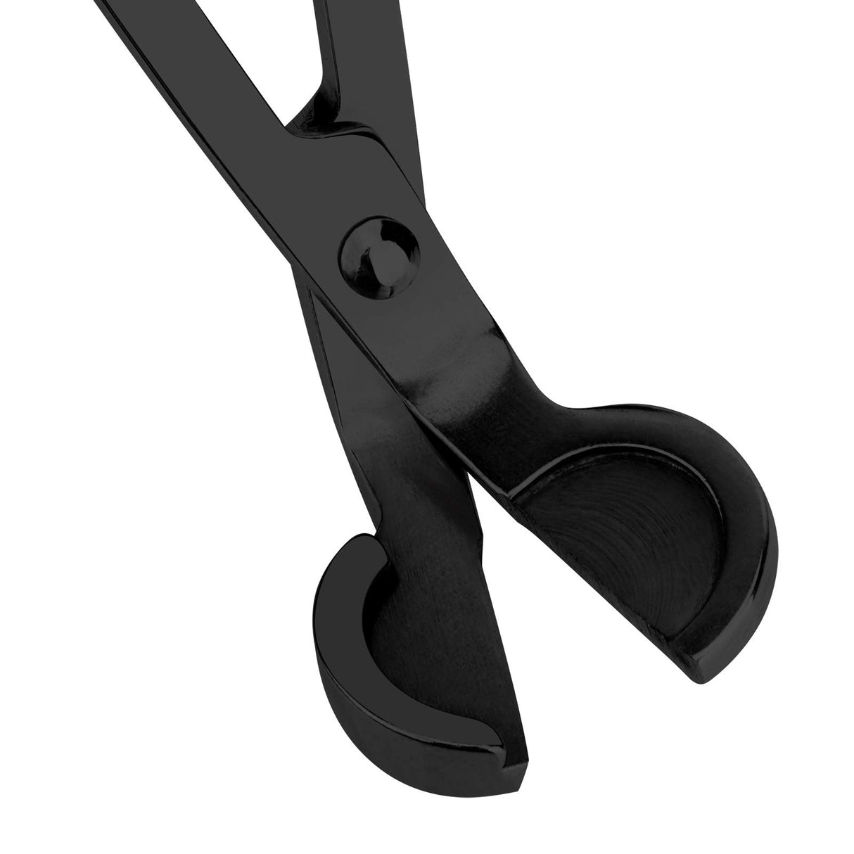 CHEFBEE Candle Wick Trimmer, Polished Stainless Steel Wick Clipper Cutter, Scissors, Reaches Deep Into Candles to Cut Spent Cord, Allow Cleaner Burn and Prevent Soot Buildup (Black) CHEFBEE