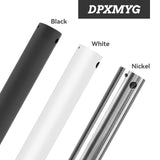 DPXMYG 48 inch Ceiling Fan Downrod with Extension Cord, 4 FT Black Downrod for Ceiling Fan, 1 inch Outside Diameter, Ceiling Fan Boom Suitable for a Wide Range of Fans (Black, Not Threaded) DPXMYG