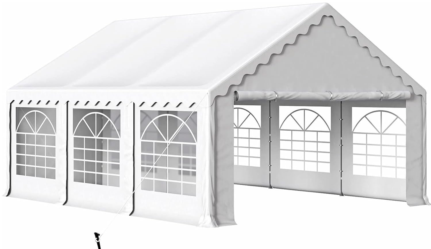 MFSTUDIO 16'x20' Party Tent, Outdoor Heavy Duty Party Tents with Removable Sidewalls, Large Canopy Tent Shelter for Outdoor Events Wedding Birthday, White - WoodArtSupply