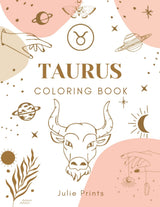 Taurus Coloring Book: Astrology Coloring Book for Taurus Zodiac Sign with Relaxing Designs Majosta