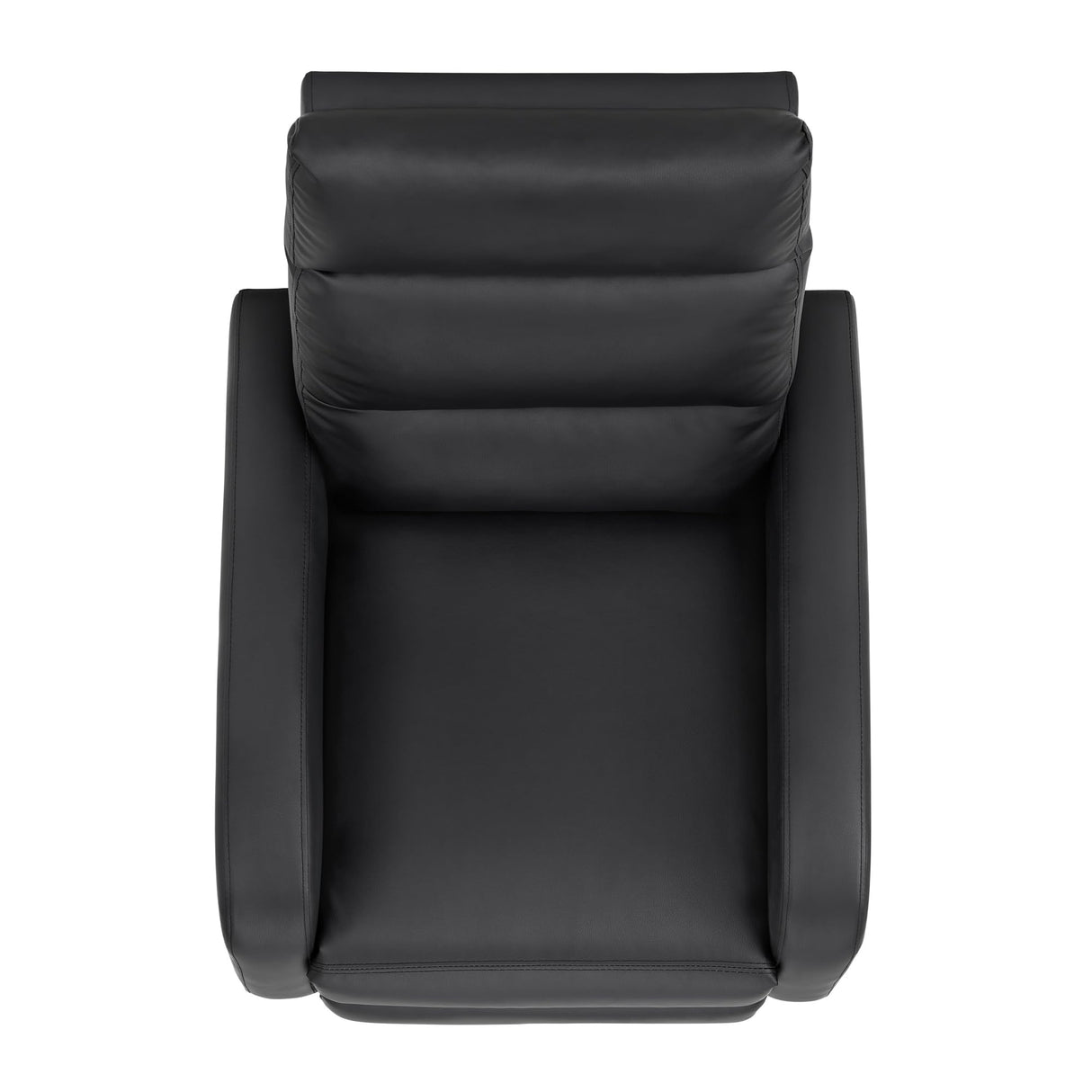 KISLOT Recliner Chair for Adults Push Back Armchair Home Theater Seating with Lumbar Support Single Sofa for Living Room.Black(PU Leather) KISLOT