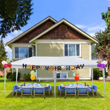 Generic 10/20/30ft Party Tent Wedding Patio Gazebo Outdoor Carport Canopy Shade with/Without Side Removable Walls, Party Wedding BBQ Events Tent (White,10x20ft (no Wall)) Generic