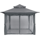 MASTERCANOPY Patio Gazebo Outdoor Pop Up Gazebo with Mesh Walls (13x13 Dark Gray) MASTERCANOPY
