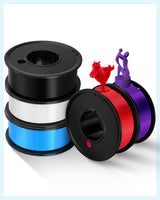 Haosegd 3D Printer Filament PLA 1.75mm 3-D Printing Materials 5 Colors Bundle Print Filiment 1.75 mm White Black Red Blue Purple Dimensional Accuracy ±0.02mm Fillament Spool Vacuum Packaging 250G X 5 Haosegd