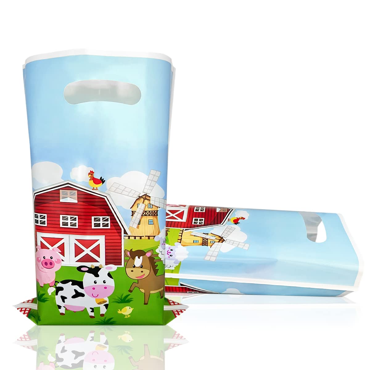 OULUN 30Pcs Farm Party Favor Bags, Farm Animal Birthday Gift Candy Bags, Farm Themed Party Supplies,Farmhouse Themed Party Decorations OULUN