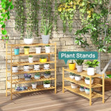 viewcare 3-Tier Long Shoe Rack, Bamboo Wood Shoe Rack for Closet, Entryway & Hallway, Stackable | Beautiful | Functional | Sturdy viewcare