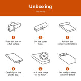 PayLessHere 5 Inch Gel Memory Foam Mattress Medium Firm Mattresses CertiPUR-US Certified Bed-in-a-Box Pressure Relieving King Size,Fiberglass Free，White PayLessHere