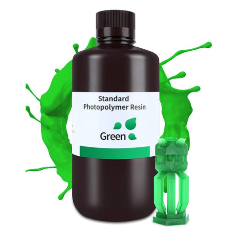 ELEGOO Standard 3D Printer Resin 1kg Clear Green, Rapid Precise Printing Resin 405nm LCD UV-Curing for LCD 3D Printer ELEGOO