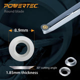 POWERTEC 71827 Carbide Tipped Woodturning Tool 3 Piece Set with Straight, Shallow Swan Neck & Deep Swan Neck for Deep Hollowing Work, Wood Lathe Chisel with Replaceable Tips POWERTEC